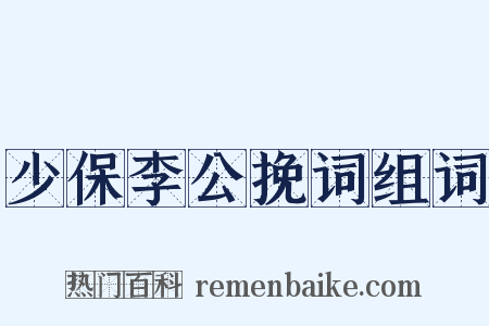 少保李公挽词组词是什么意思的图片